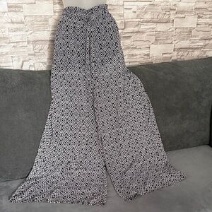 Heart Soul Black and White Wide Leg Pants